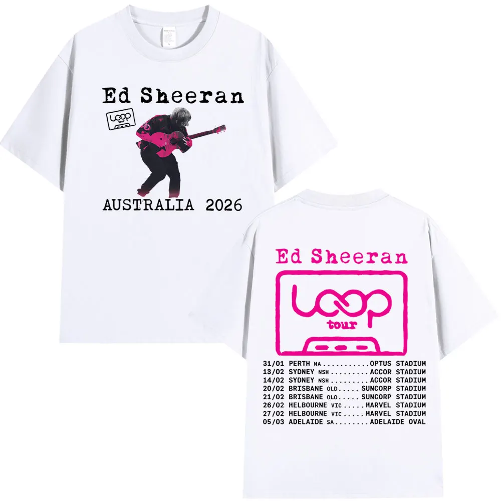 Ed Sheeran Loop Tour Australia – Men'S Fashion Oversized T Shirt recenzja i cena