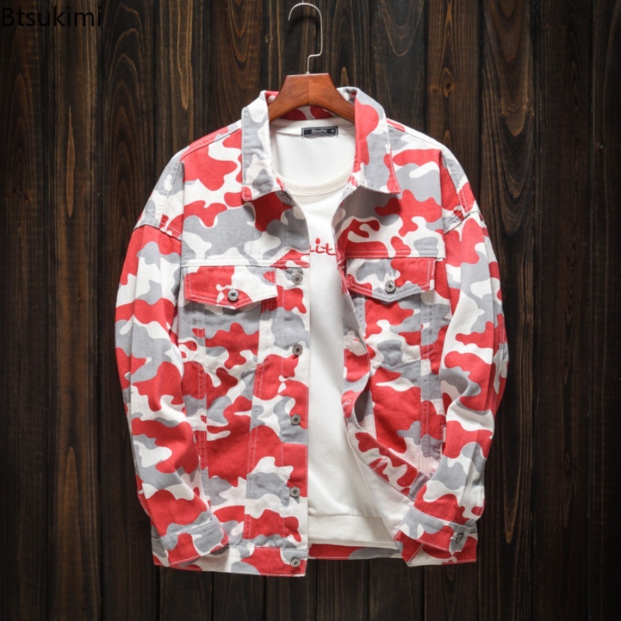Spring Autumn Men's Fashion De – Mens Fashion Denim Jacket recenzja i cena