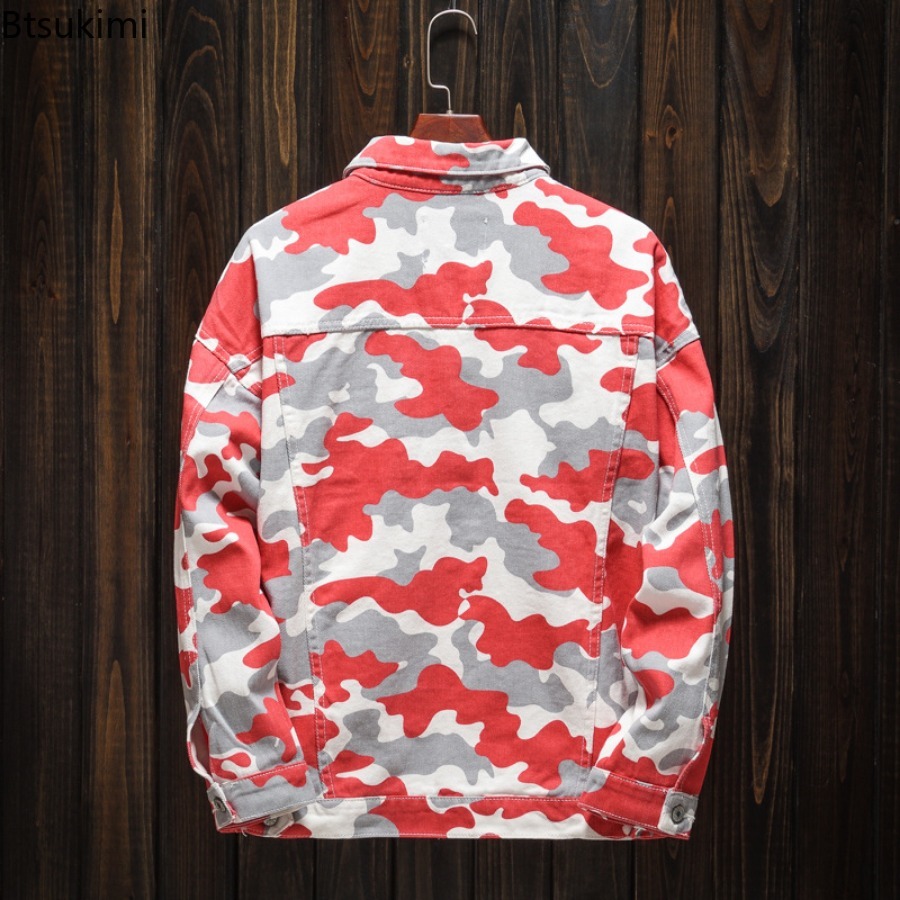 Spring Autumn Men's Fashion De – Mens Fashion Denim Jacket recenzja i cena