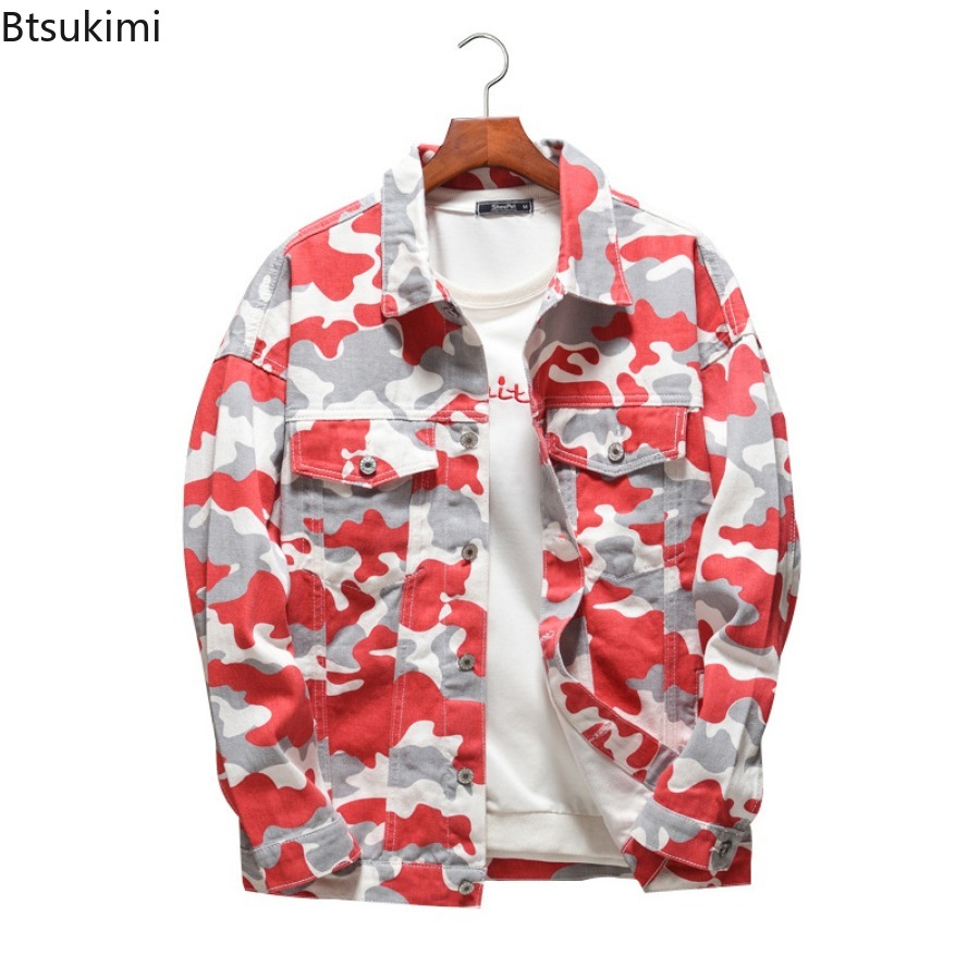 Spring Autumn Men's Fashion De – Mens Fashion Denim Jacket recenzja i cena