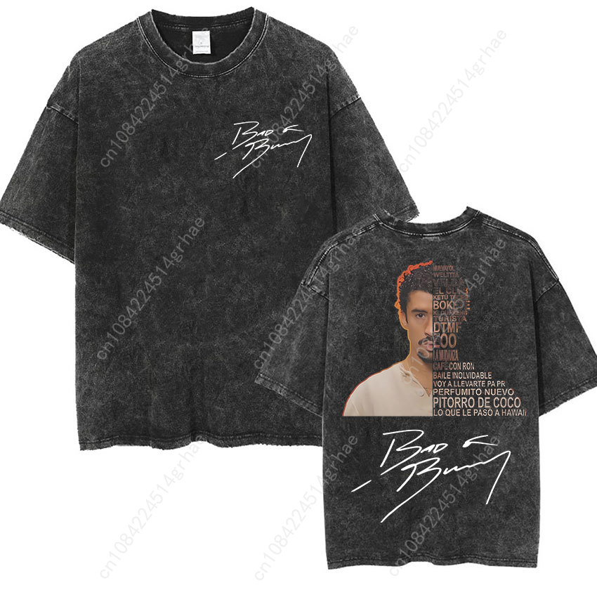 Bad Bunny Most Wanted Tour T S – Men'S Fashion Oversized T Shirt recenzja i cena
