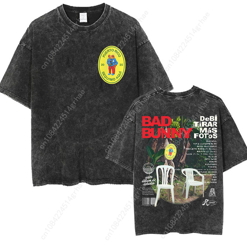 Bad Bunny Most Wanted Tour T S – Men'S Fashion Oversized T Shirt recenzja i cena