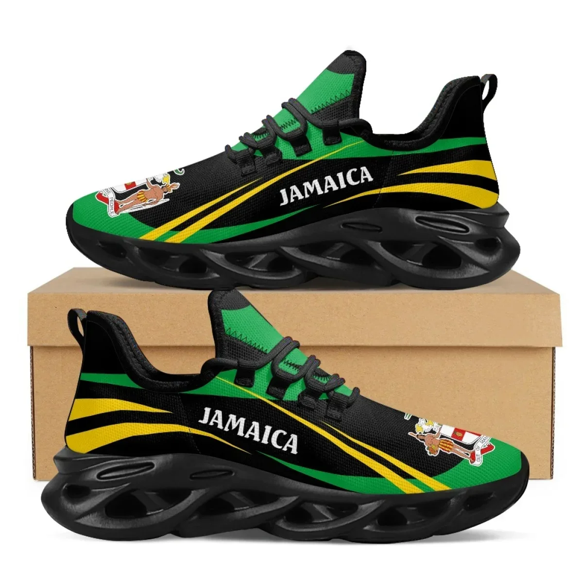 Jamaica Flag Print Shoes Men S – Men'S Fashion Running Shoes recenzja i cena