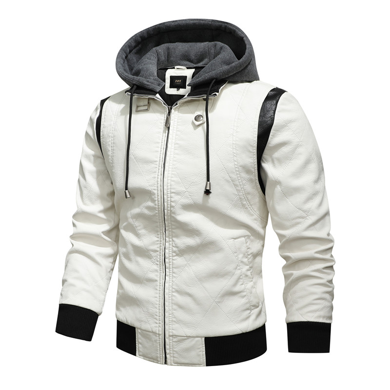 Autumn Winter Bomber Leather J – Mens Fashion Bomber Jacket recenzja i cena