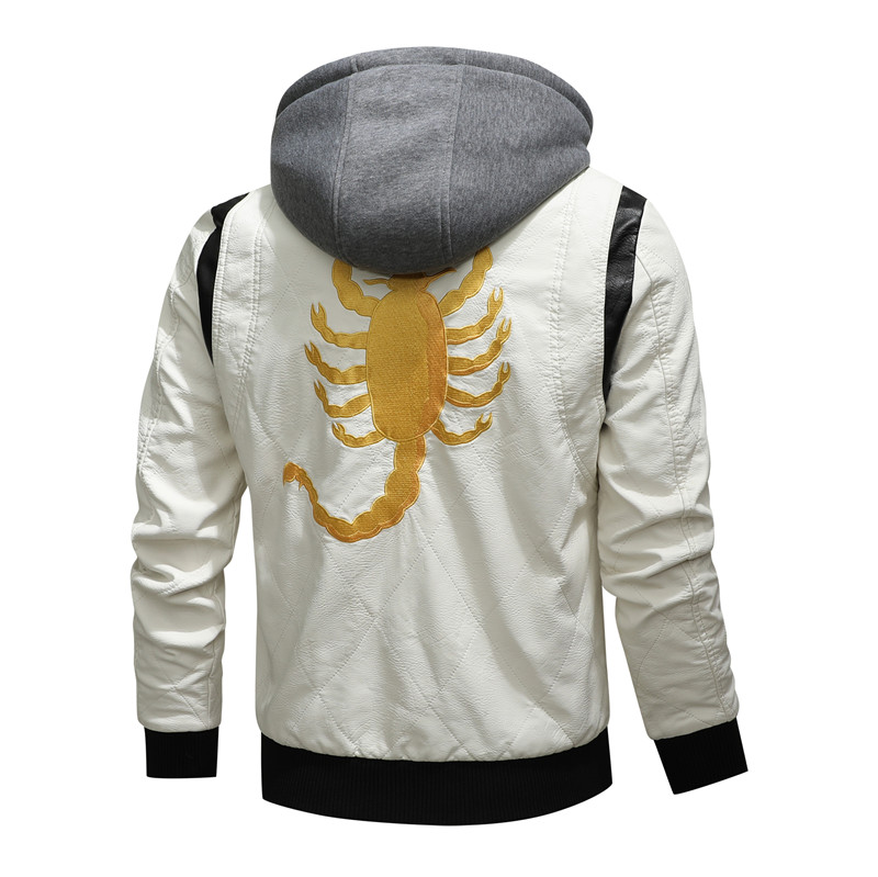 Autumn Winter Bomber Leather J – Mens Fashion Bomber Jacket recenzja i cena