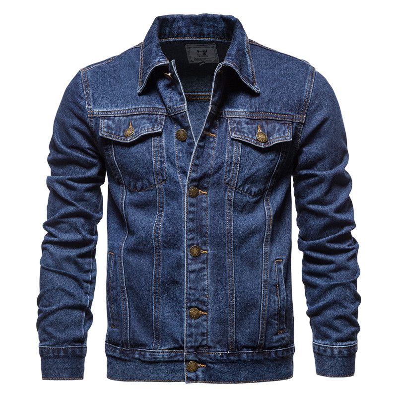 2025 Autumn Men Solid Denim Ja – Mens Fashion Denim Jacket recenzja i cena