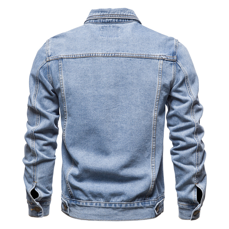 2025 Autumn Men Solid Denim Ja – Mens Fashion Denim Jacket recenzja i cena
