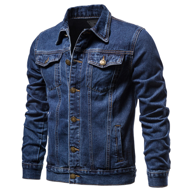 2025 Autumn Men Solid Denim Ja – Mens Fashion Denim Jacket recenzja i cena