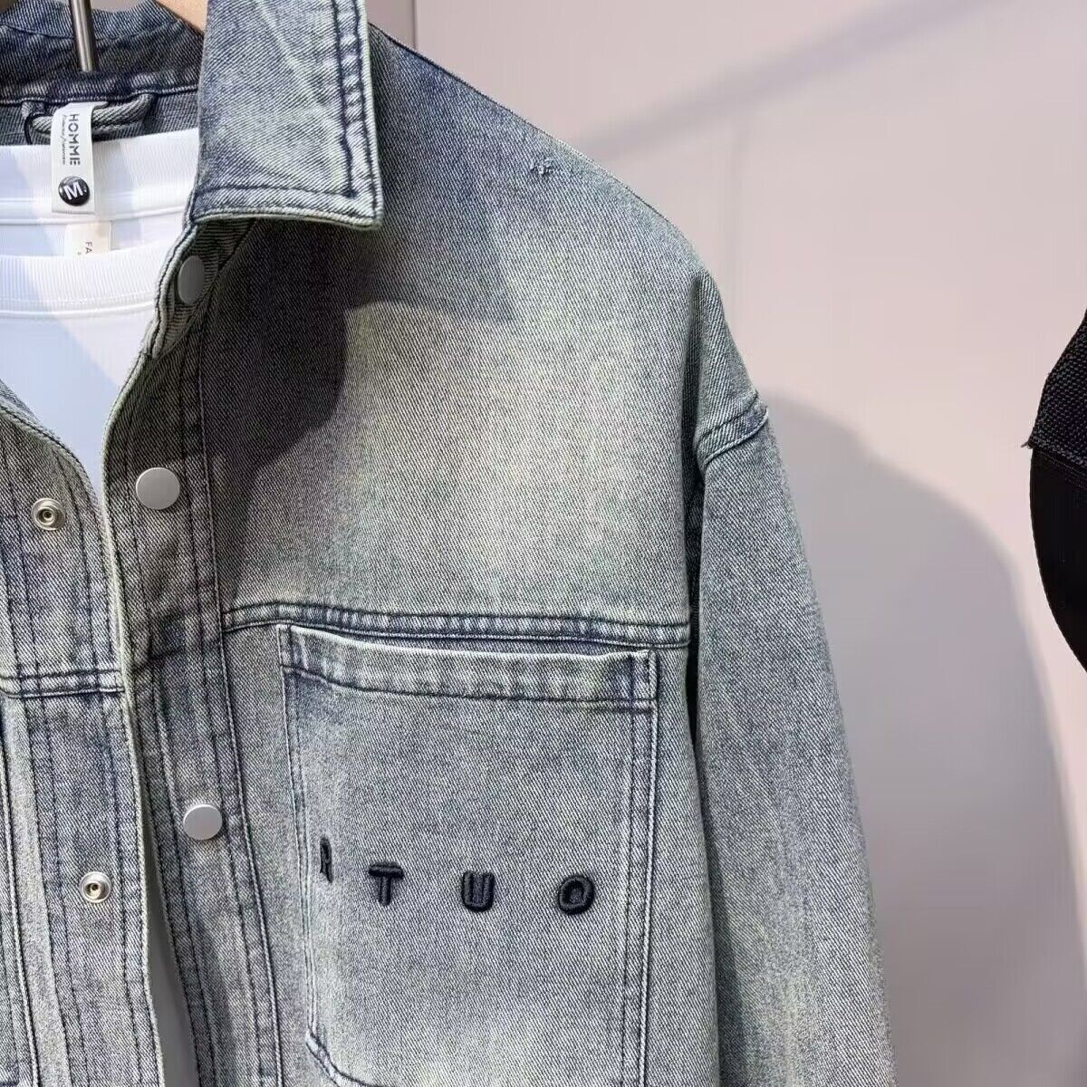 Vintage Clean fit Spring Autum – Jeans Shirt Fashion For Men recenzja i cena