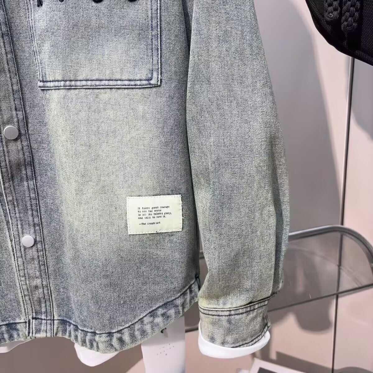 Vintage Clean fit Spring Autum – Jeans Shirt Fashion For Men recenzja i cena