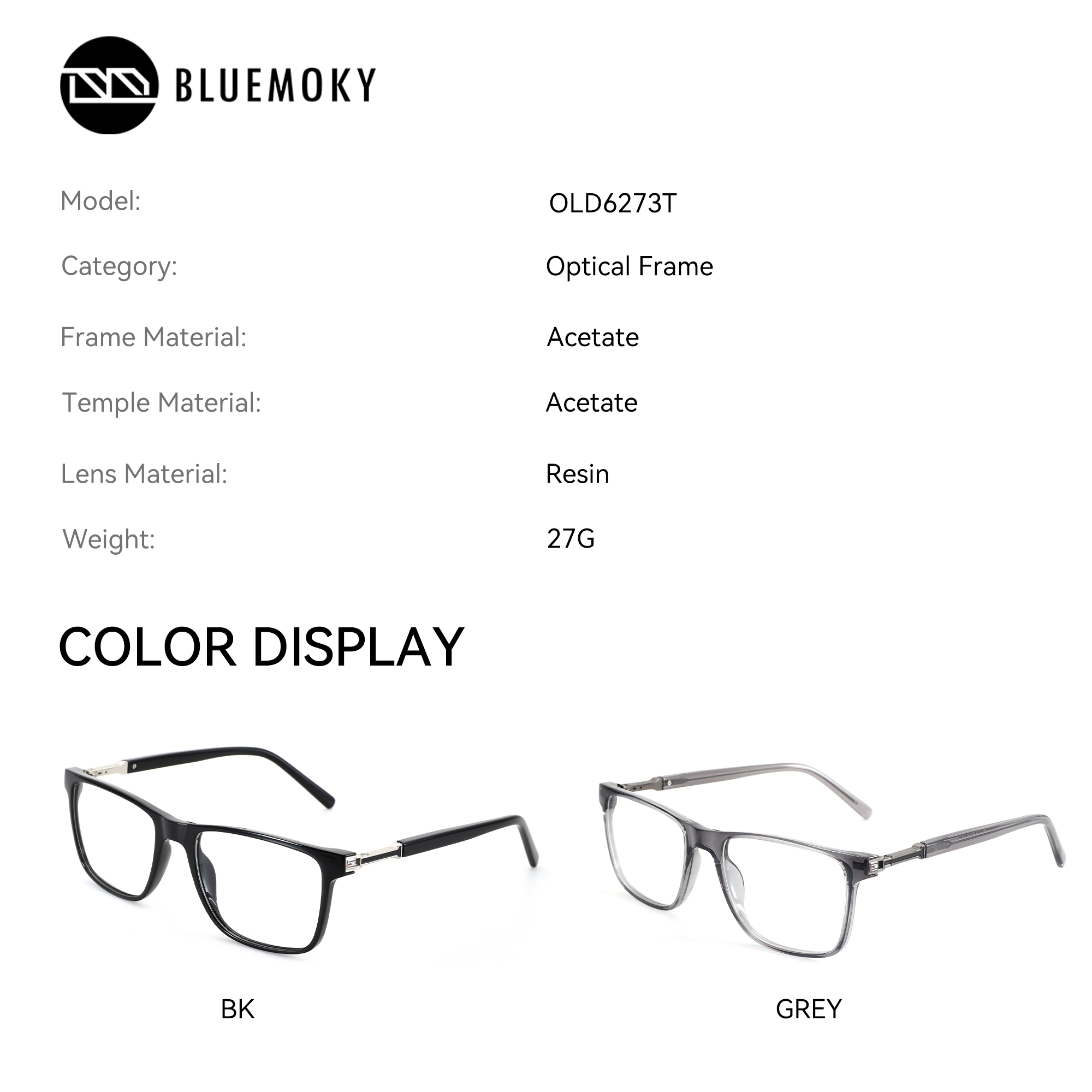 BLUEMOKY Fashion Acetate Mens  – Men'S Fashion Non Prescription Glasses recenzja i cena