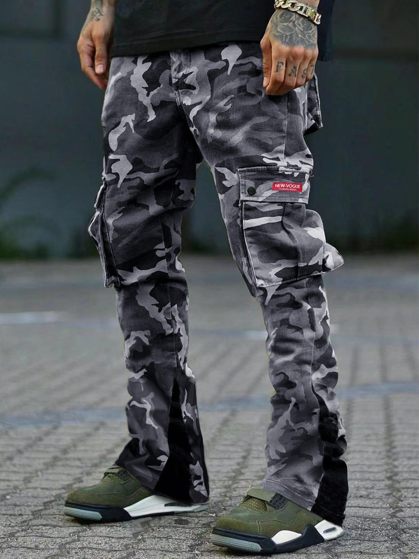 Men's New Camo Pants Fashion O – Mens Fashion Young recenzja i cena