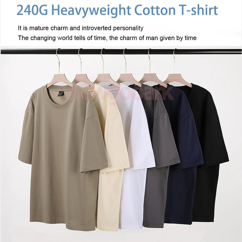 240G Heavyweight Cotton Custom – Men'S Fashion Oversized T Shirt recenzja i cena