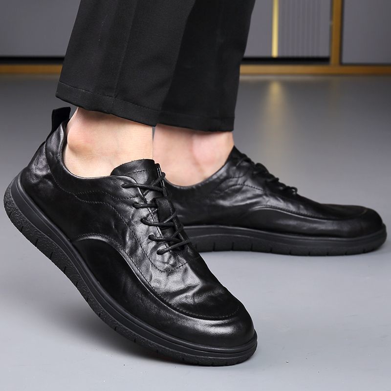 Fashion Genuine Leather Shoes  – Mens Fashion Young recenzja i cena