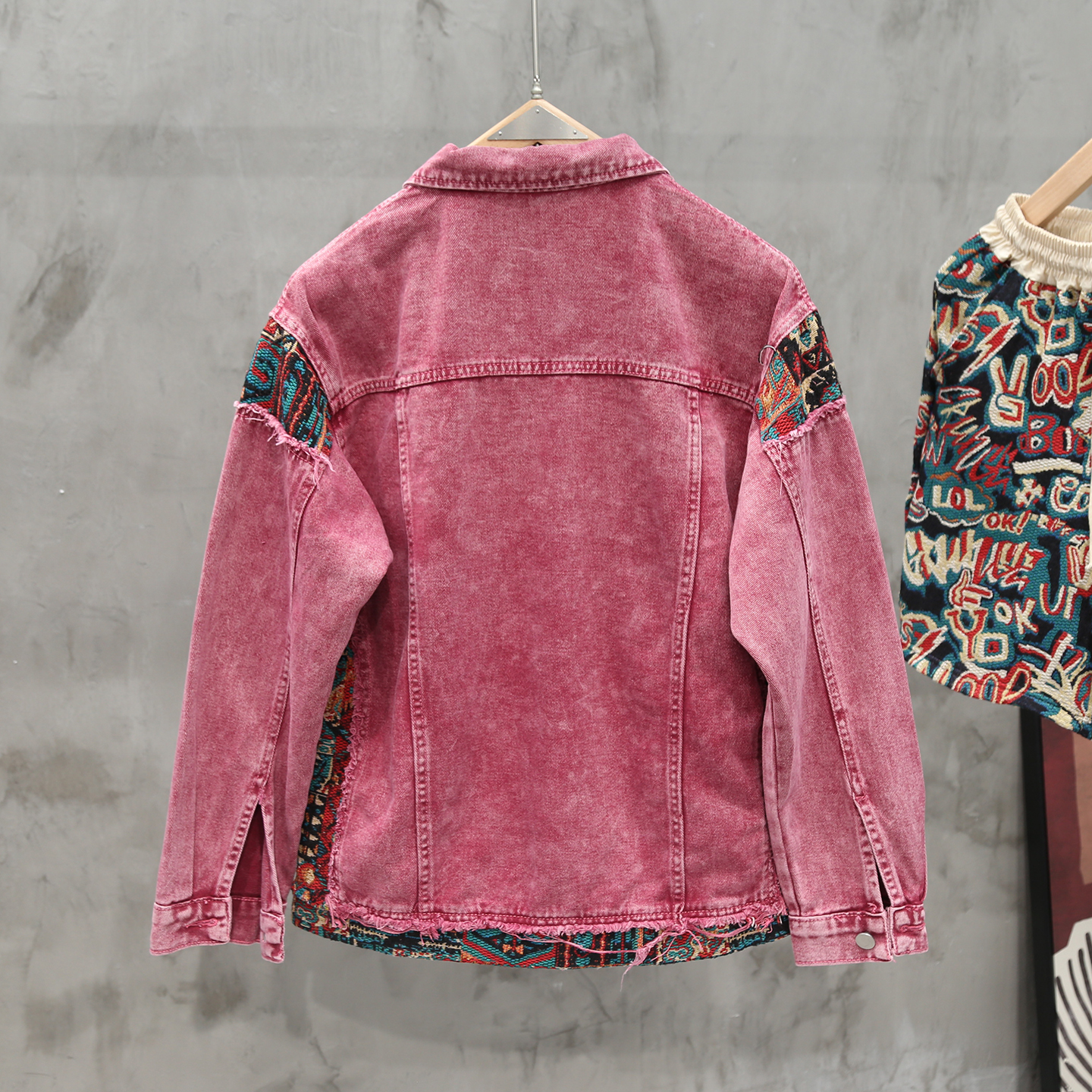 Bohemian Style Patchwork Denim – Mens Fashion Denim Jacket recenzja i cena