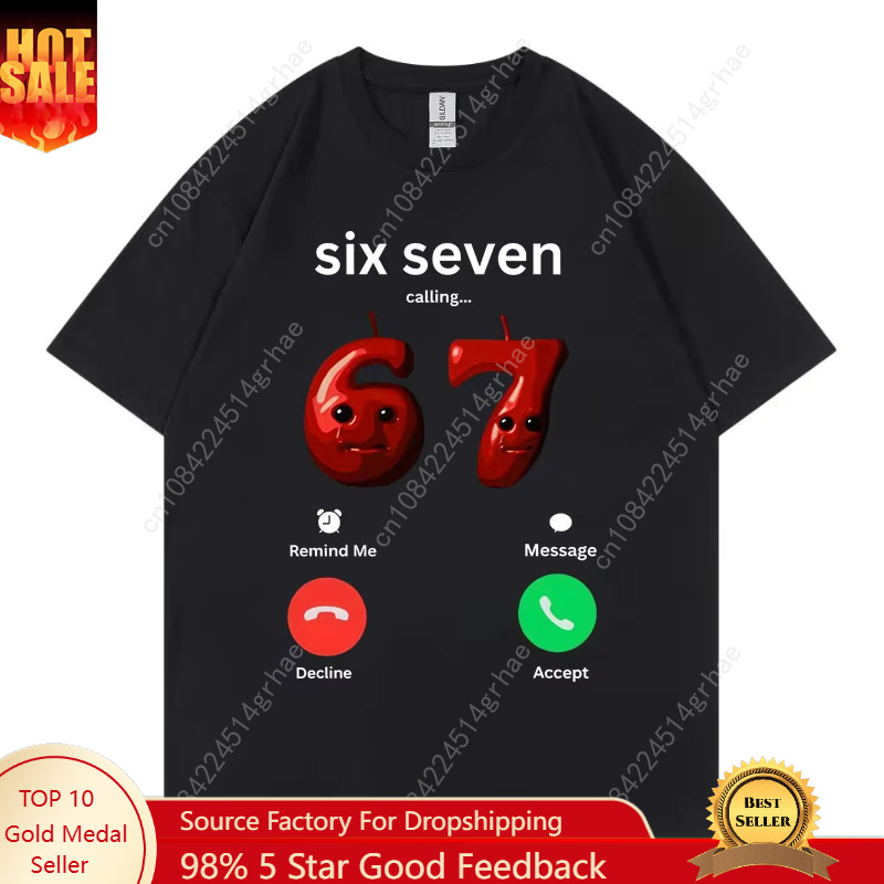 67 Is Calling Funny Meme T-shi – Men'S Fashion Oversized T Shirt recenzja i cena